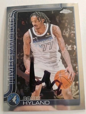 BONES HYLAND MINNESOTA T- WOLVES SIGNED AUTOGRAPHED TOPPS CHROME