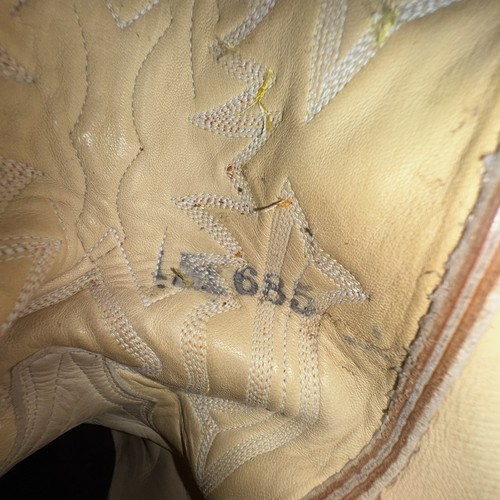 Stivali cowboy western vintage Laramie fatti a mano marroni bicolore donna 6,5 - Foto 18 di 20