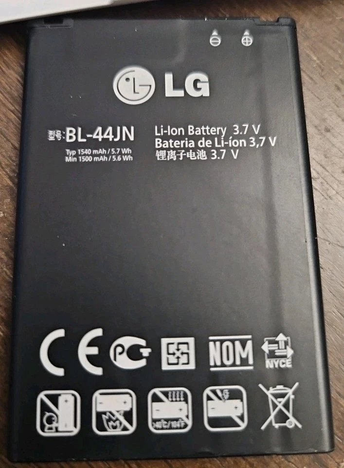 Net 10 Wireless Burner Phone LG Optimus Dynamic 2 White Battery BL-44JN L38C - Image 2 of 4