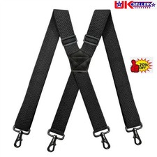 NEW Heavy Duty Elastic Suspenders for Men Trouser Pants Braces Strap Work Belt U