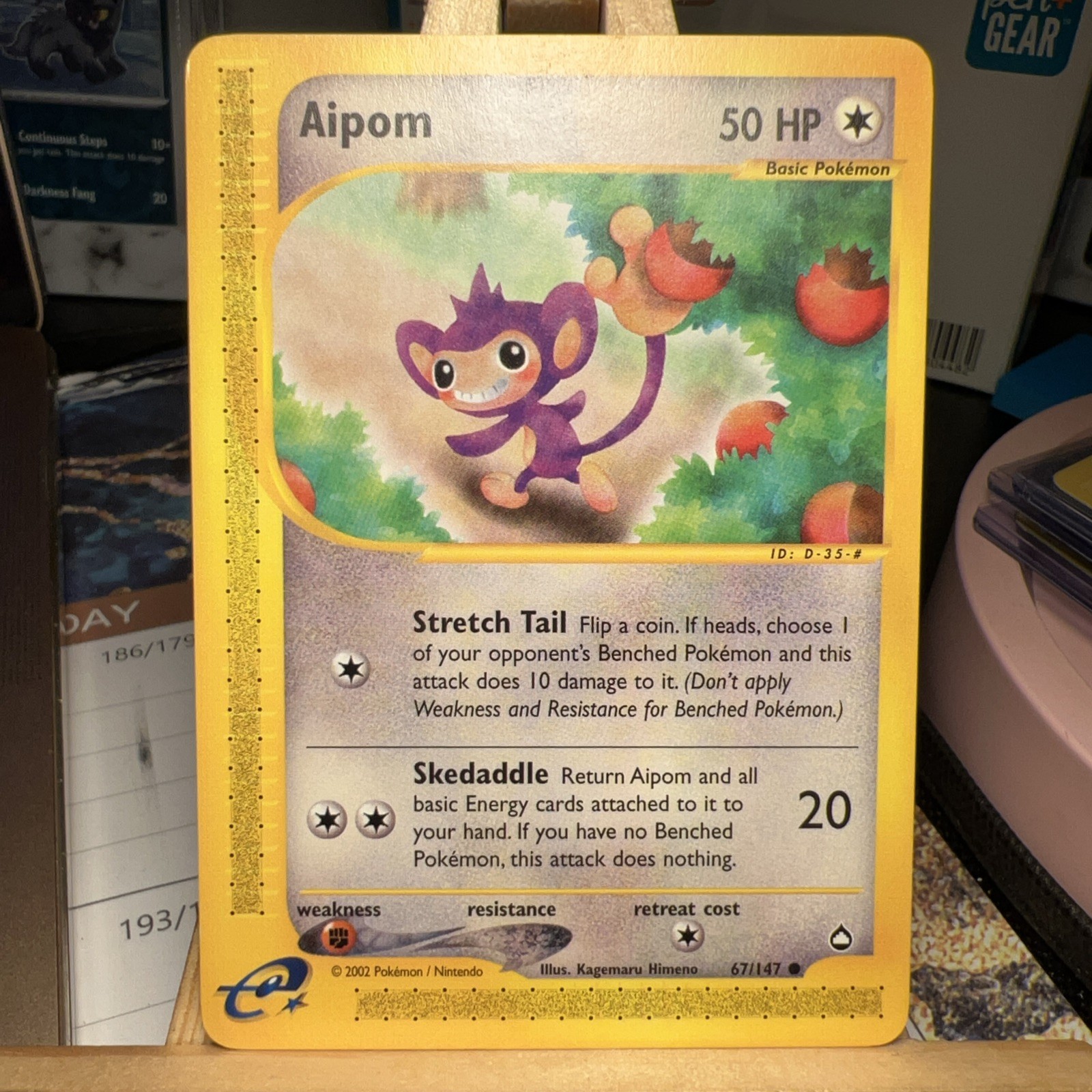 Aipom 67/147 Aquapolis E-Reader Rare Unlimited WOTC Pokemon TCG MINT