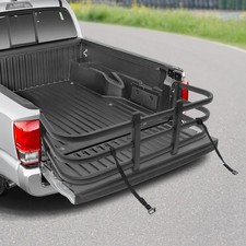 Telescopic Aluminum Truck Bed Extender 180 Flip Black Cargo Tailgate Rack