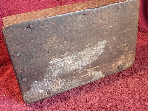 1700-s ANTIQUE HANDMADE CARVED WOOD BOX ( NO LID ) FOLK ART SWEDEN SWEDISH - Picture 8 of 11