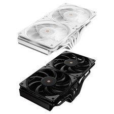 Quiet 2-Fan CPU Cooling 7 Heat Pipes 250W TDP Copper Base For LGA1200/115X