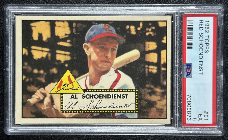 AL RED SCHOENDIENST PSA 5 1952 TOPPS #91 CARDINALS 9873