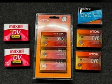 Lot of 8 New MiniDV Tapes – TDK / Maxell / Sony – 60min – All Sealed