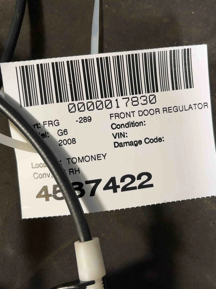 Fits 2006-2009 Pontiac G6 Right Front Door Regulator OEM:20774597 - Image 4 of 4