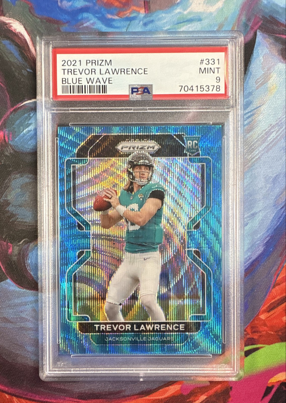 2021 Panini Prizm - Rookie Trevor Lawrence #331 Blue Wave Prizm /199 (RC)