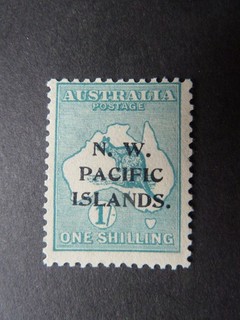 NWPI/NEW GUINEA KANGAROO 2nd WMK MUH 1/ GREEN TYPE/B VARIETY AUSTRALIA