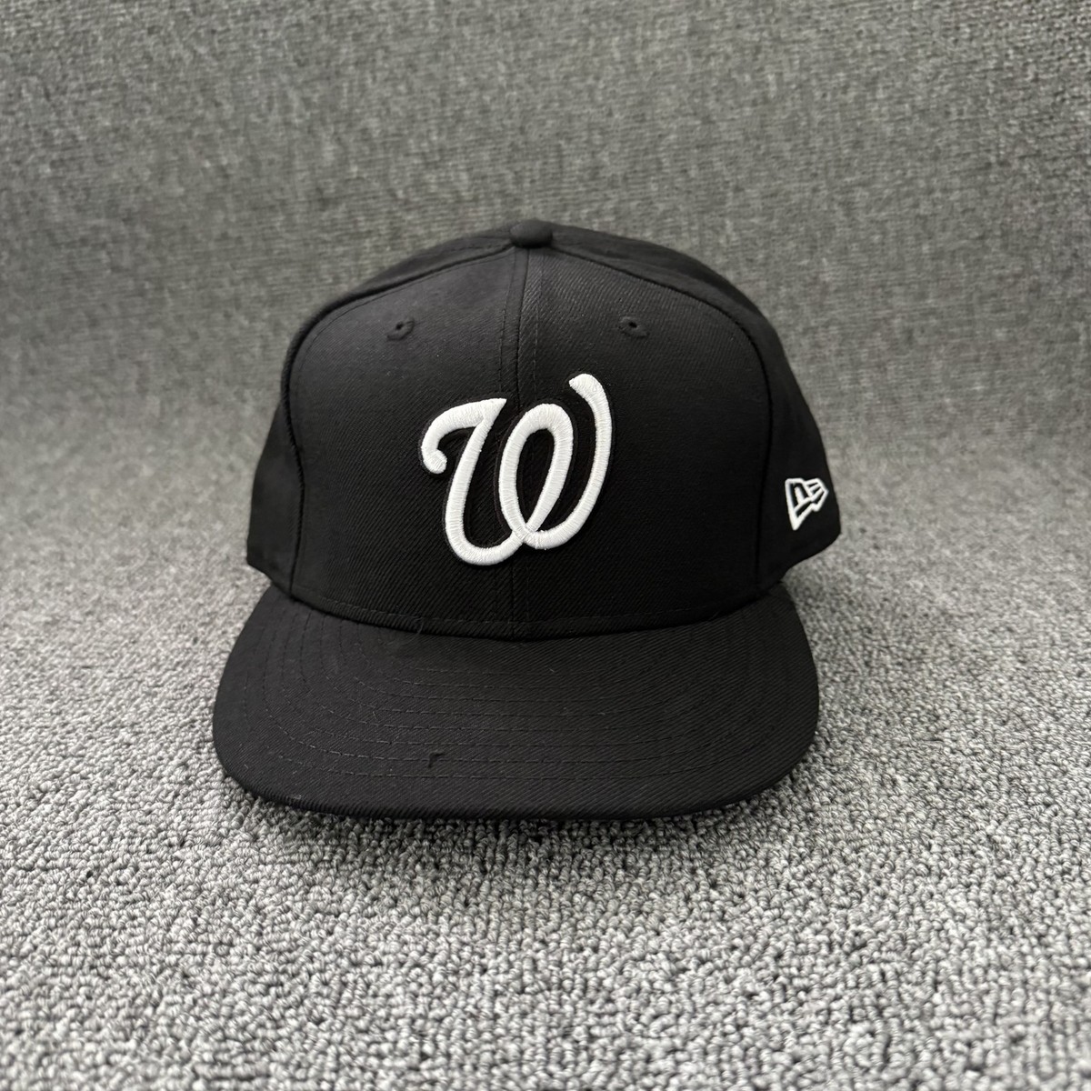 New Era Washington Nationals MLB Black Cap White Script W Logo