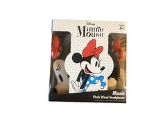 DISNEY MINNIE MOUSE PLUSH WIRED HEADPHONES AGES 6 NEW IN BOX FREE SHIPPING