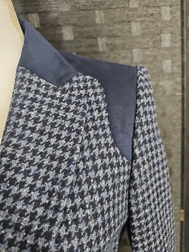 Escada Margaretha Ley Sz 34 / US 4 Tweed Cashmere Wool Blue Blazer Jacket - Picture 6 of 9