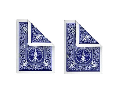 Double Back BLUE on BLUE Bicycle Deck Magic Playing Cards Gaff Trick Full Deck
