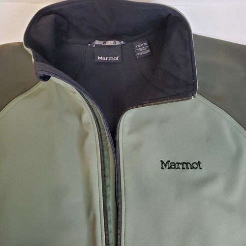 Marmot Stand-Up Collar Color Block Two Tone Full Zip Jacket Green & Black XXL - Bild 7 von 8