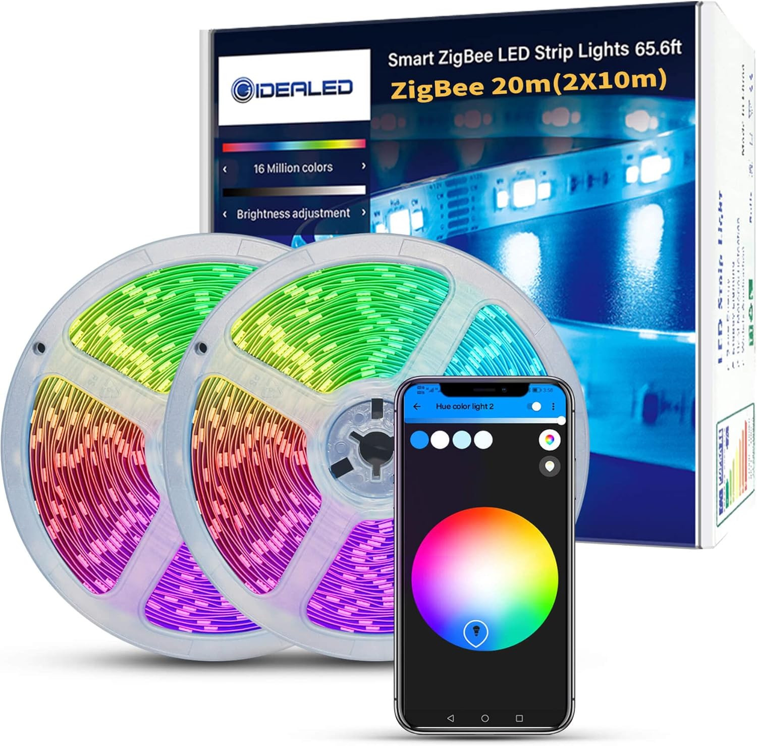 Bande LED Zigbee 20M pour ambiance salon et chambre connectée via pont domotique