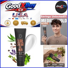 Men's Curl Cream Shea Jojoba Coconut Oil Frizz Control 3.4oz