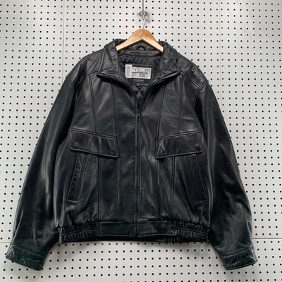 Vintage Pelle Studio Wilsons Leather Jacket Mens XL Black 90s Bomber Full Zip
