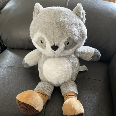 Lambs & Ivy Raccoon Gray Stuffed Animal Plush Toy Little Campers 15  preloved
