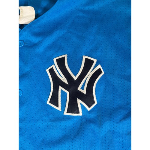 Vintage Majestic New York Yankees leer hellblau MLB Jugend Trikot Größe Large - Bild 10 von 10