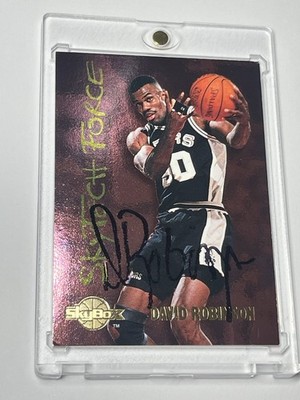 David Robinson On Card Auto 1995 Skytech Force Skybox