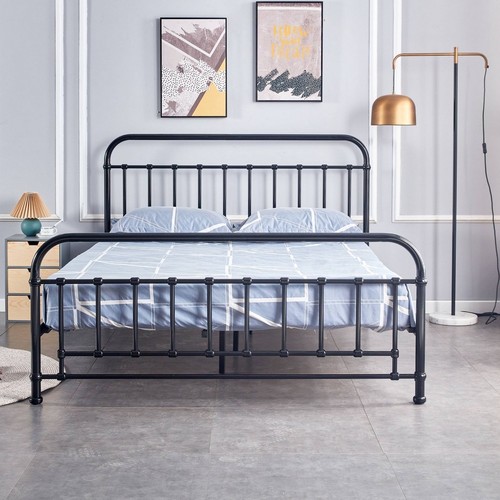 NEW Urban Styling Metallica Double Size Bed Metal Frame Black - Picture 5 of 5