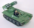1983 HASBRO 8" WOLVERINE ARMORED MISSILE VEHICLE w MAJOR BLUDD FIGURE & BACKPACK