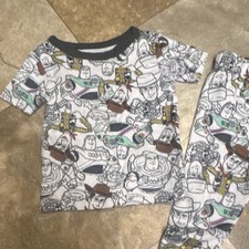 Disney Pixar Toy Story Short Sleeve Pajama Set 2T Buzz Lightyear Woody Unisex