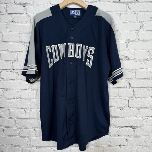 Vintage Dallas Cowboys Starter Baseball Trikot Gr. 2XL selten bestickt Knopf