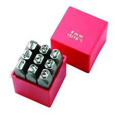 9pcs Steel Number Stamps Punch Dies Set 0-8 1.5/2/2.5/3/4/5/6/8/10/12/19mm