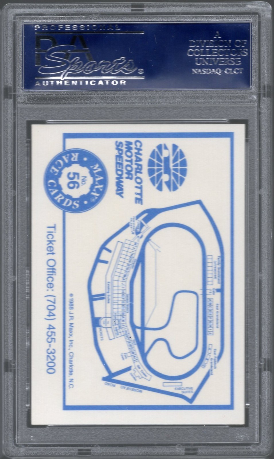 1988 Maxx Charlotte #56 Charlotte Motor Speedway PSA 9 Mint 16652574 view 2