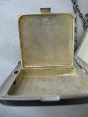 Antique Art Nouveau STERLING Silver Coin Holder Note Book Pencil Card Case Purse - Picture 10 of 17