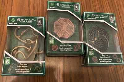 Bepuzzled ENIGMA Hanayama Cast Brain Teaser (Level 6) Ages 12+ NIB + 2 Other NIB