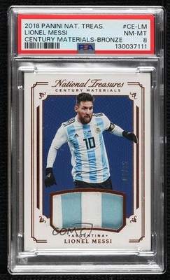 2018 Panini National Treasures Century Materials Bronze 4/35 Lionel Messi nd3