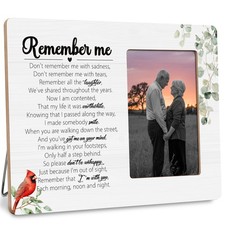 In Memory of Loved One Gifts, Remember Me Picture Frame, Memorial Gift for Lo...