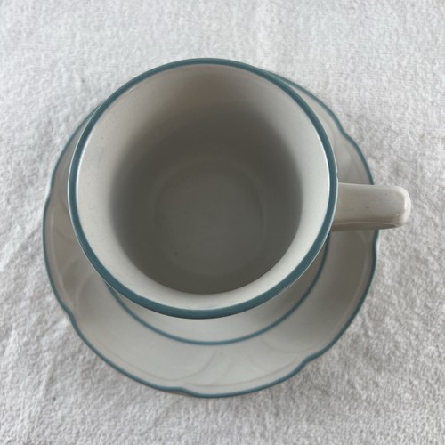 Set 2 tazzine e piattini da caffè countryware frassino gres blu floreale - Foto 11 di 12