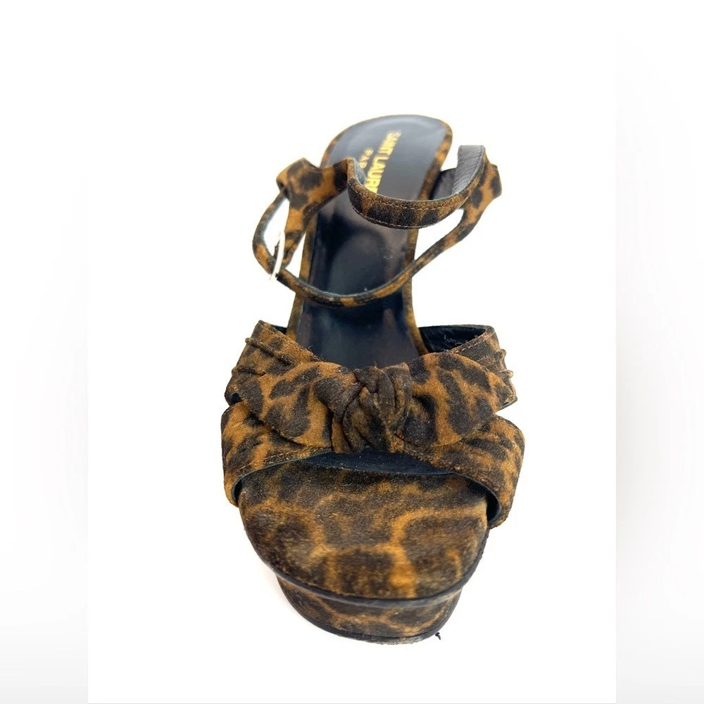 SAINT LAURENT (YSL) Saint laurent Bianca sandalo stampa leopardata stiletos tacco 37