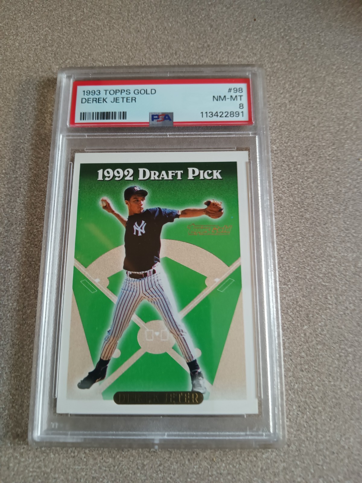 1993 Topps Gold Derek Jeter #98 Rookie RC PSA 8 New York Yankees HOF