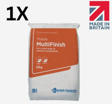 1 x British Gypsum Thistle Multi Finish Plaster 25kg - Free Delivery