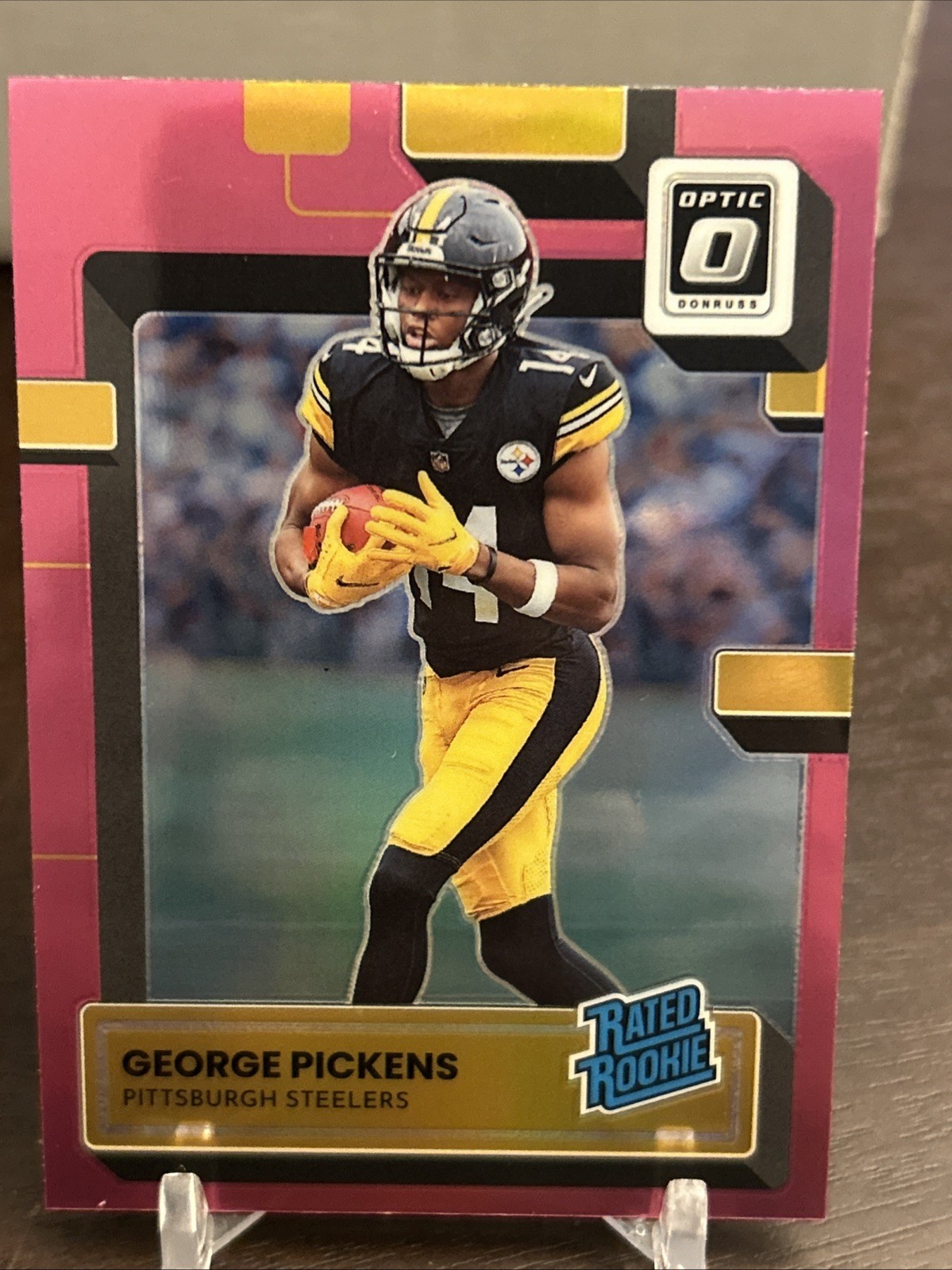 2022 Panini Donruss Optic - Rated Rookie George Pickens #223 Pink Prizm (RC)