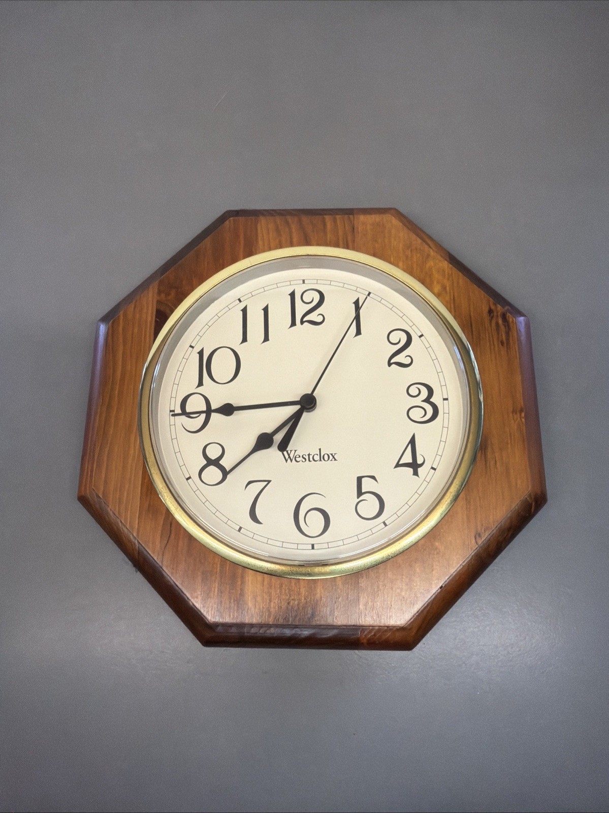 Westclox Hexagon Wood Wall Clock Bt68