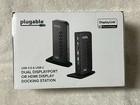 Plugable Dual DisplayPort & HDMI Docking Station=USB 3.0 & USB-C Laptop Dock New
