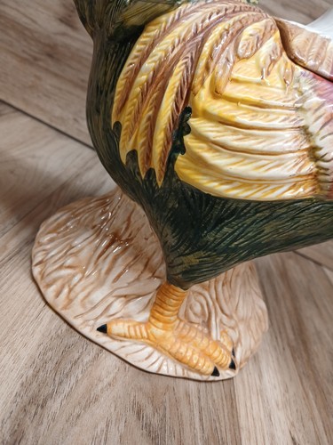 Rooster Cookie Jar Sakura by Oneida~David Carter Brown Hand Painted 12.5" Tall - Picture 13 of 24