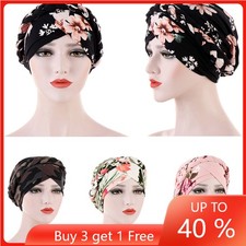 Muslim Women Braid Hijab Turban Chemo Cap Hair Loss Cover Bonnet Hat Headwear