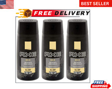 3-Pack Axe Body Spray Gold Oud Wood  Dark Vanilla, All Day Fresh, 5.07 oz