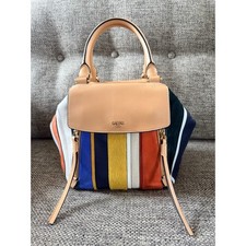 Tory Burch Half-Moon Balloon Stripe Satchel NWT