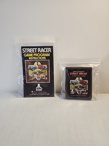 Street Racer (Atari 2600, 1978) Game Program with Instructions Manual - Picture 10 of 10