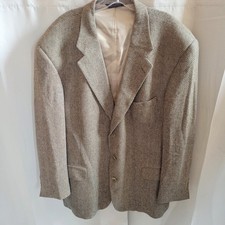 Vtg Burberrys Blazer 44R 100 Silk Houndstooth Parisian Old Money Academia 21573