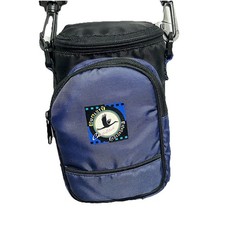 Vtg Small Camera Bag Point and Shoot Crossbody Accessory Blue Belt Bag 90s