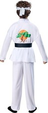 Boys Karate Kid Costume Set Gi White Pants Jacket Headband Belt Dojo Miyage-do