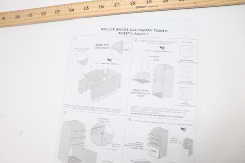 2022 Roller Shade Accessory Tower Rest Gray 38" x 19" 604917 - Picture 4 of 4